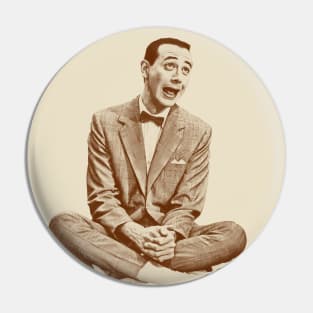 pee wee herman ~ Retro Vintage Sketches Pin