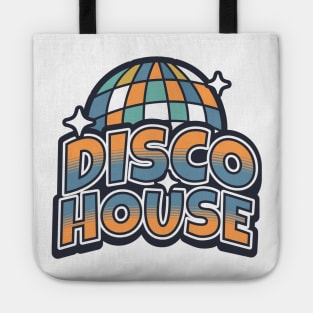 DISCO HOUSE  - Y2K  Disco Ball (Orange/slate blue) Tote
