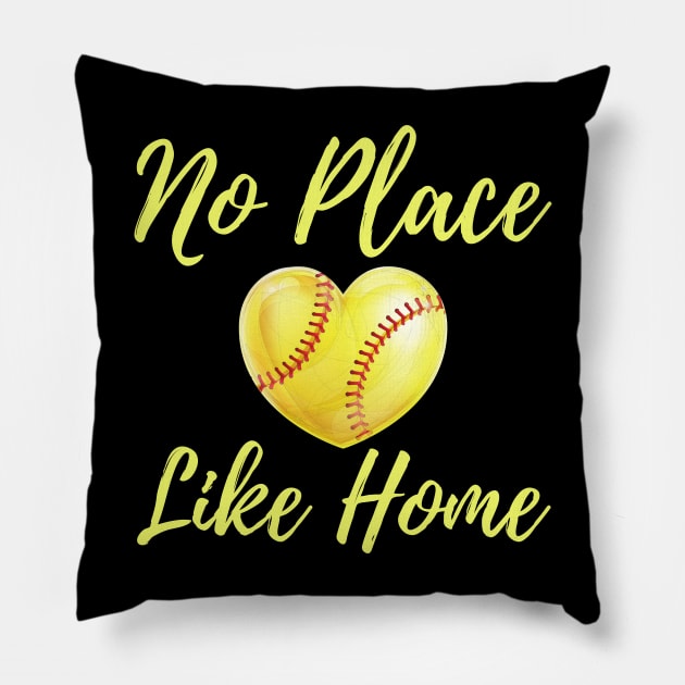No Place Like Home Softball Pillow by HobbyAndArt