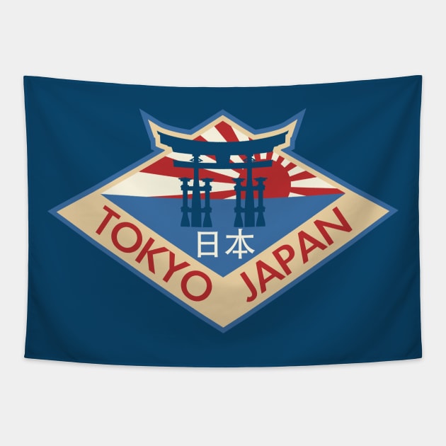 Tokyo Japan Tapestry by Wintrly