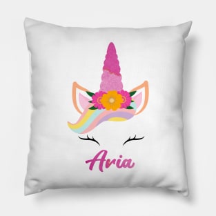 Name aria unicorn lover Pillow