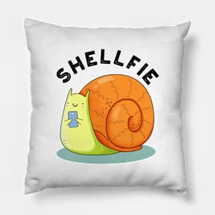 Shellfie Cute Snail Selfie Pun Pillow