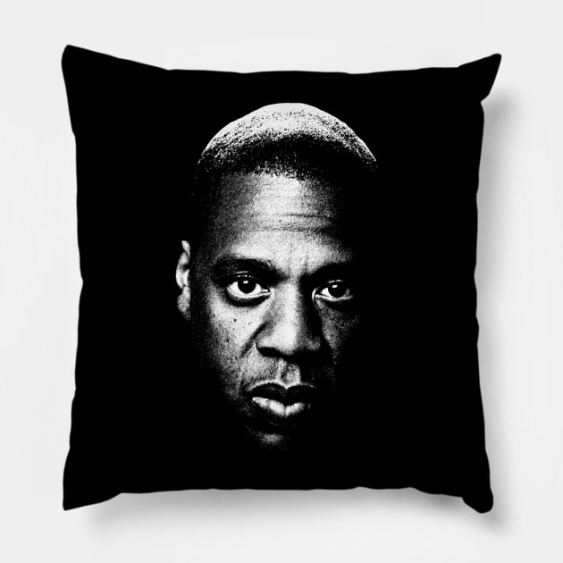 Retro Portrait Jay-Z Pillow by GekNdangSugih