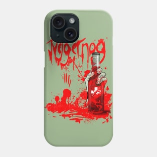 Zombie Hand Bloodied Juggernog on Leaf Green Phone Case