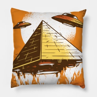 UFO Pyramid Graphic Tee Pillow