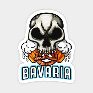 Bavaria Skull Pretzel Oktoberfest Germany Fun Magnet