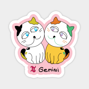 Gemini zodiac funny cat Magnet