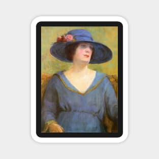 blue hat 1922 - Tarsila do Amaral Magnet