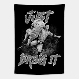 vintage just bring it crack plastisol Tapestry