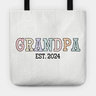 Grandpa Est 2024, New Grandpa, Grandfather Reveal Tote
