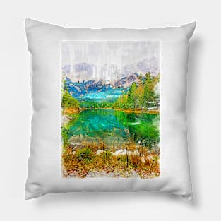 Abstract Scenic Lake Germany. For Nature Lovers. Pillow