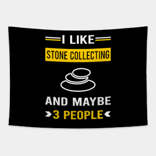 3 People Stone Collecting Stones Tapestry