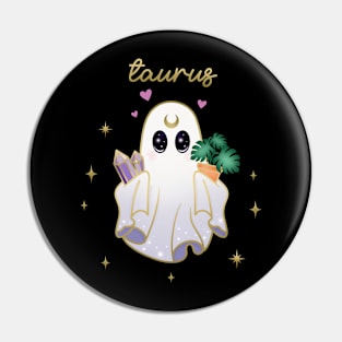 Taurus Crystal & Plant Ghost Pin