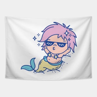 Beached Mermaid Tapestry