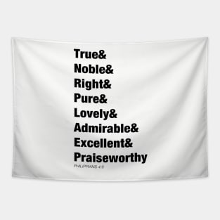 Philippians 4:8 tee "Whatever is true... whatever is lovely" bible verse Tapestry