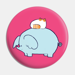 Cat and Elephant Pin