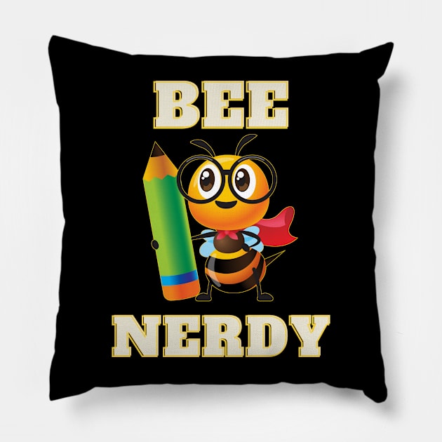 Bee Nerdy Pillow by chiinta