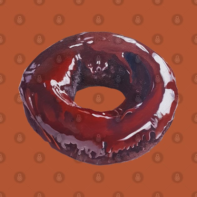 Double Chocolate Donut painting (no background) by EmilyBickell