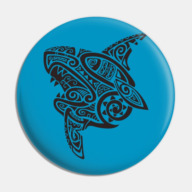 Tribal Half Shark Pin by ItsLydi