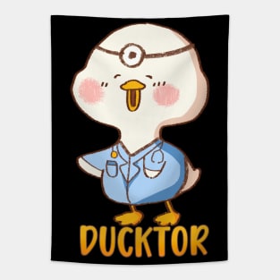 Cute duck doctor - ducktor Tapestry