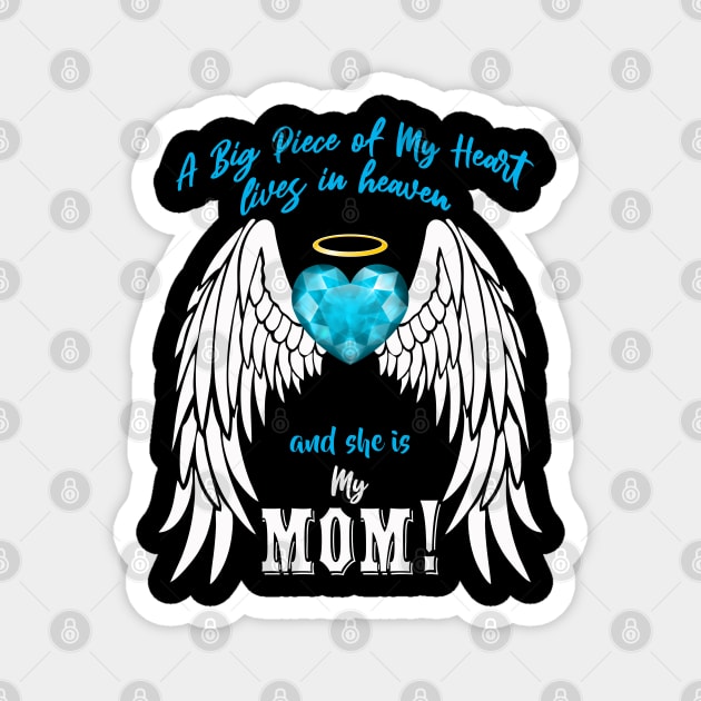 Mom Angel Wings | A Big Piece of My Heart Magnet by The Printee Co