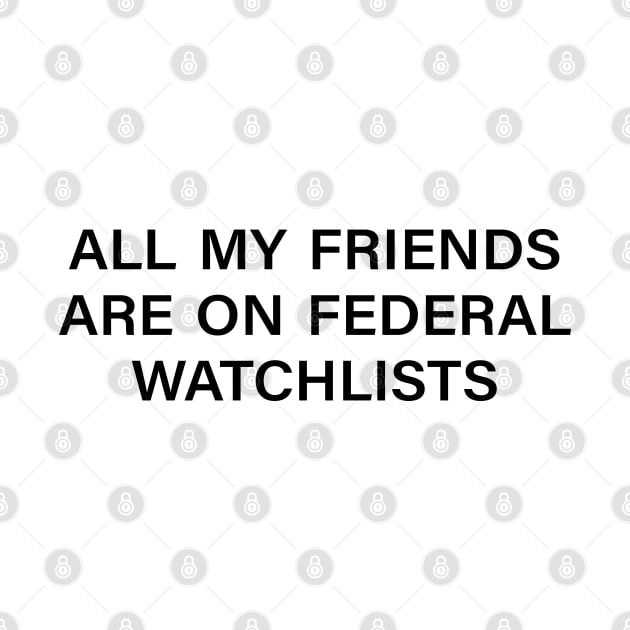 all my friends are on federal watchlists by vintage-corner