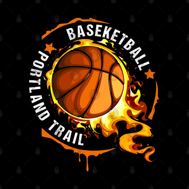 Graphic Basketball Name Portland Trail Classic Styles Team by Frozen Jack monster