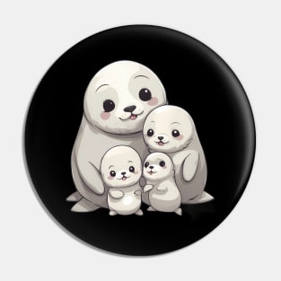 Cute Seal Family Pin