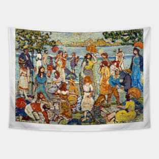 A Gathering At The Beach 1915, Maurice Brazil Prendergast Tapestry