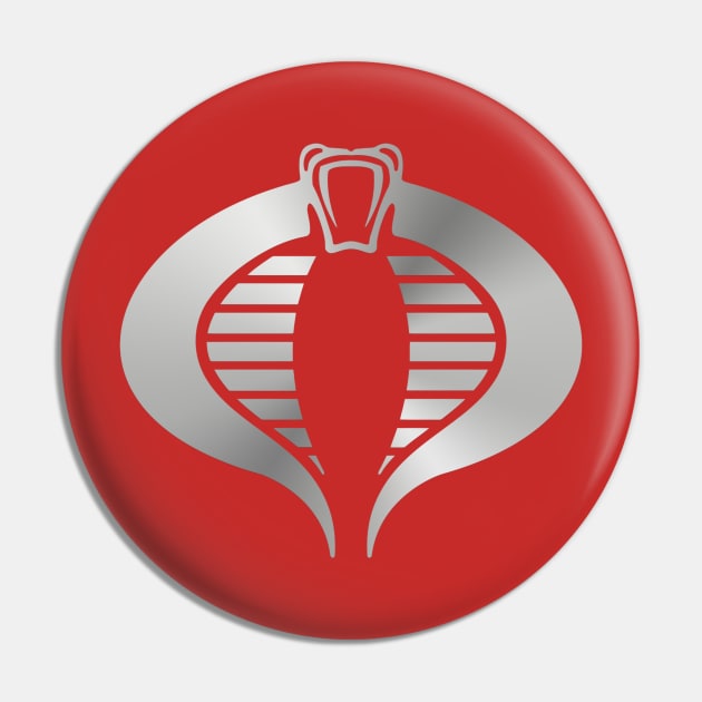 Crimson Guard Silver Cobra Logo Pin by Scottish Arms Dealer