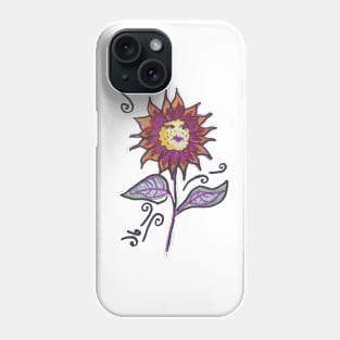 Colorful Sunflower Flower Doodle Drawing Phone Case