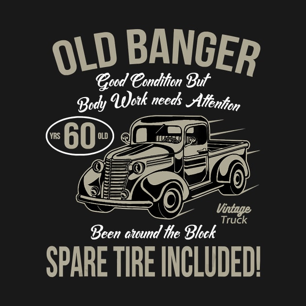 60th Birthday T-Shirt Vintage Old Banger 60 years old Gift by Hot food