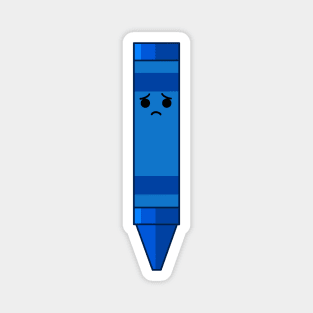 Cute Sad Crayon Magnet