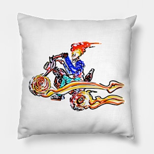 Ghost Riding Dude Pillow