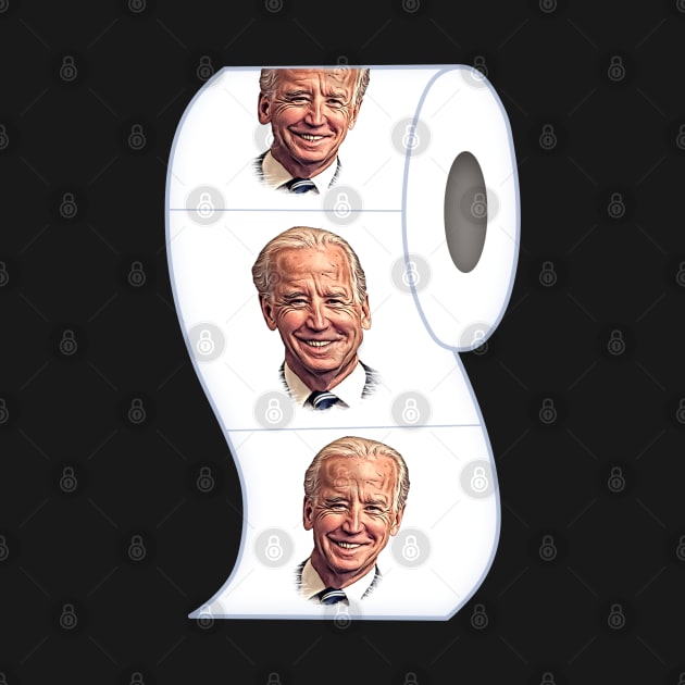 Joe Biden Cartoon Toilet Paper by Roly Poly Roundabout