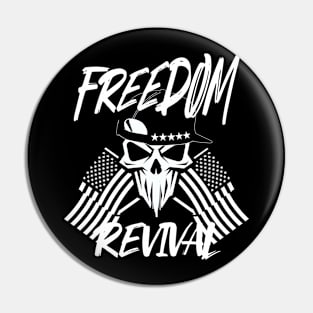 Skull Freedom Revival USA Shirt Pin