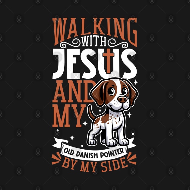 Jesus and dog - Old Danish Pointer by Modern Medieval Design