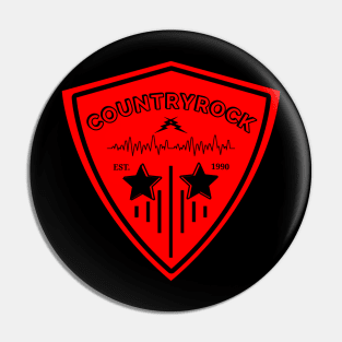 Country rock - pick guitar logo Pin