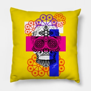 A death with a smile ecopop Pillow