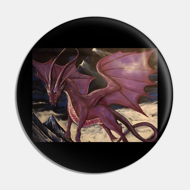 Purple Dragon close up Pin by crystalwave4