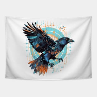 Crow In Flight Tapestry