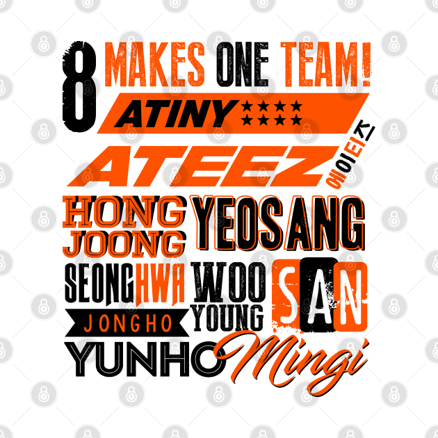 ATEEZ Font Collage by skeletonvenus