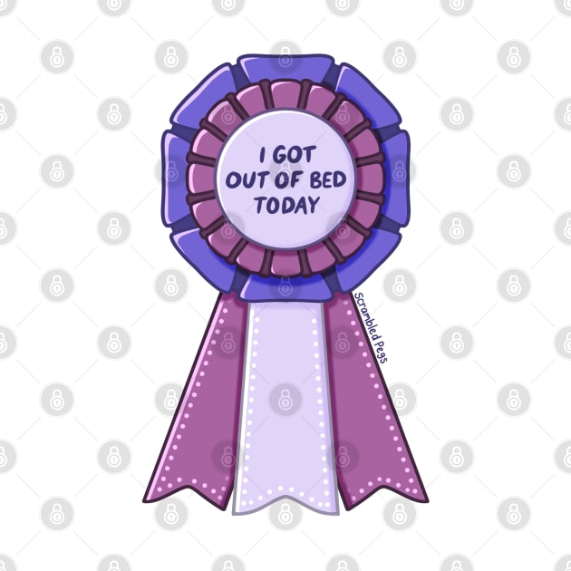 I got out of bed today ribbon by scrambledpegs