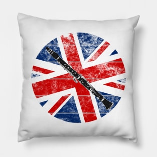 Clarinet UK Flag Britain Clarinetist British Musician Pillow