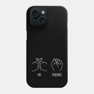 No Fist No Violence Hand Sign Doodles Phone Case