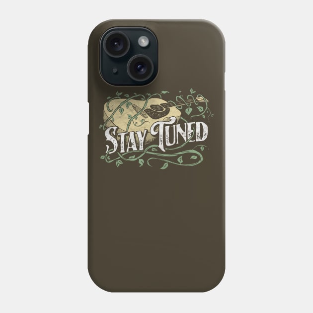 Stay Tuned! Acoustic Guitar & Vine Vintage Music Artistic Phone Case by GIANTSTEPDESIGN