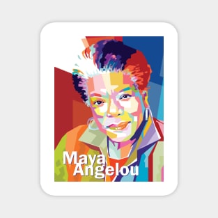 Maya Angelou in Pop art Magnet