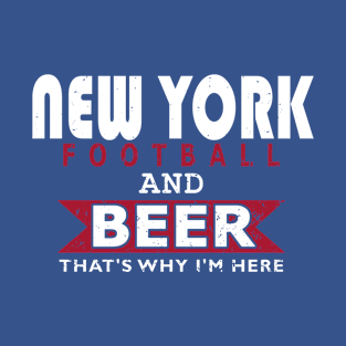 New York Pro Football Big Blue Funny Beer T-Shirt