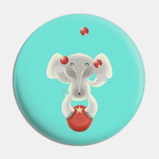 The amazing juggling elephant Pin