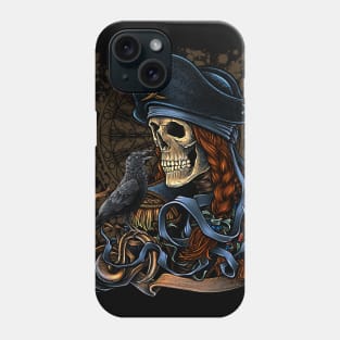 captain skeleton Phone Case